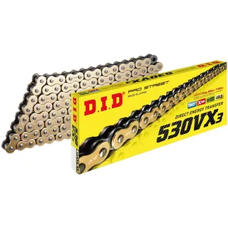D.I.D Did 530vx3 Kette Gold/Black 118 Links Kettensatz