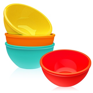 webake Silikon Schüssel Kleine Schüsseln 250 ml 4 Stück Schalen Set Dessertschalen Klein Müslischale 11 cm Kleine Schälchen für Snacks, Dessert, Dips und Saucen