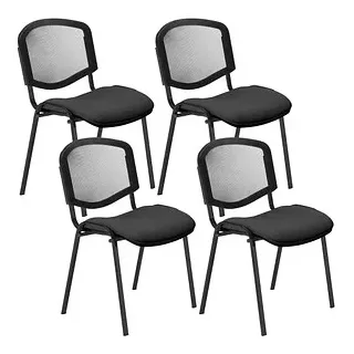 NOWY STYL Besucherstühle Iso Ergo Mesh anthrazit Stoff, 4 St.