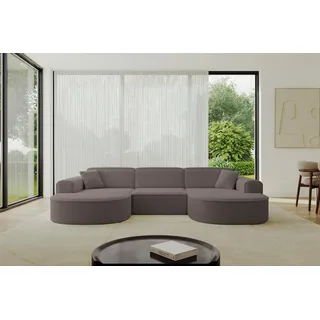 ALTDECOR Ecksofa - MARI-U1 - 303x171x79,5 - Braun Corner Sofa Eckcouch Couch U-Form, Wohnlandschaft - Braun