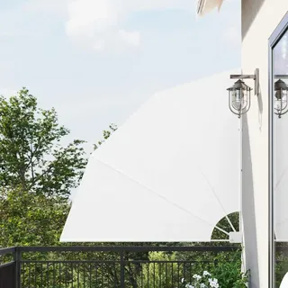 vidaXL Balkon Sichtschutz 140 x 140 cm Polyester Weiß