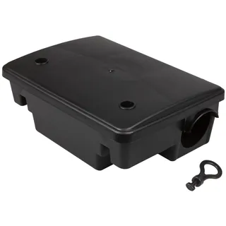 Windhager Maus- & Ratten-Box 2in1 , Maus und Ratten Falle, Mäuse Köder-Box, Mäuse einfach fangen, Rattenköderstation, Maus- Rattenköderbox, 19 x 25,5 x 10 cm, 05056, Schwarz