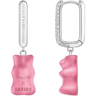 Thomas Sabo Creolen THOMAS SABO x HARIBO pink 925 Silber mit Zirkonia