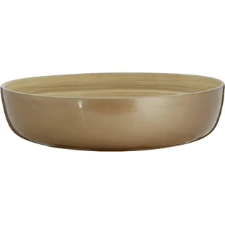 Premier Housewares Kyoto Gold SalatSchüssel mit hochgezogenen Kanten, Bambus, 30x30x8