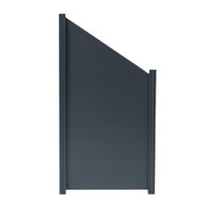 FLORAWORLD Abschlusselement, Aluminium, HxL: 180 x 89,6 cm - grau