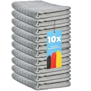 limpando 10x Geschirrtücher und Küchentücher (40x65cm) - Putzlappen für Glas, Besteck, Teller und Küche - Mikrofaser Trockentuch/Geschirrhandtücher- Saugstark und schnelle Trocknung | Kitchen Towels