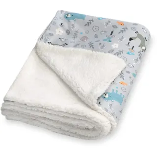 Julius Zöllner Winterdecke aus Baumwoll-Jersey und kuscheligem Teddy-Stoff | Gr. 70x100 cm | Made in Germany | OEKO-TEX® STANDARD 100 | Smart Friends