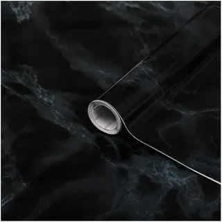 d-c-fix Möbel-Klebefolie Marmi Schwarz 45 cm x 2 m - Möbelfolie Küchenfolie selbstklebende Deko-Folie für Küche Tisch-Folie Fensterbank Bad Schrank Stein-Optik wasserfest schwarz