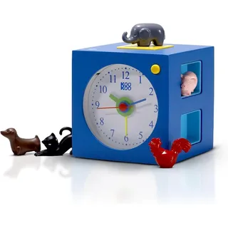 KOOKOO KidsAlarm Blau, Kinderwecker mit 5 Bauernhoftieren und echten Aufnahmen