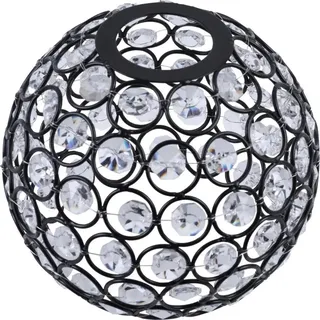 Lampenschirm Crystal schwarz Kugel 14 cm – eleganter Glaslampenschirm für moderne Innenbeleuchtung