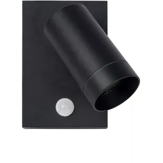 Wandspot außen Sensor flexibel Schwarz IP54 Haus h:15 cm GU10 Strahler Lampe