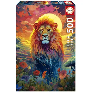 Educa - Puzzle 500 Teile für Erwachsene | Majestätischer Blick auf den Löwen. Maße: 34 x 48 cm. Ab 11 Jahren (20261)