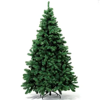 Künstlicher Weihnachtsbaum Narnie 210cm, Tannenbaum Christbaum Kunstbaum Dekobaum mit Metallständer - Grün