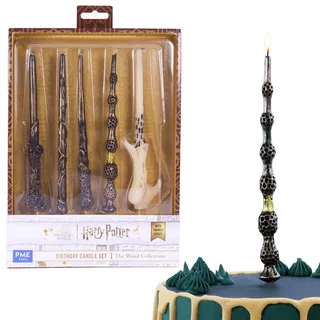 PME Legend PME Harry Potter Geburtstag Kerzen 5er-set, Funkelnde Zauberstäbe