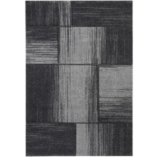 -luxor- living Luxor Living Kurzflor Teppich Pallencia moderner Webteppich im Kästchendesign - 133 x 190 cm grau