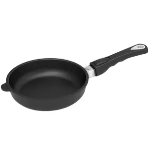 AMT Gastroguss Bratpfanne 20 cm Ø, 5 cm hoch, abnehmbarer Stiel, induktionsgeeignet, Lotan® Antihaft-Veredelung, Gusspfanne (Aluguss), AMZN-I-520-Z20B