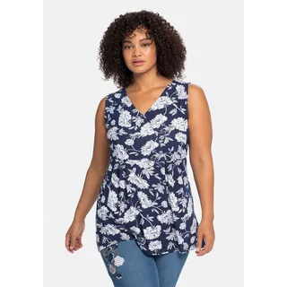 sheego by Joe Browns Longtop in blau bedruckt), | Gr.: 44