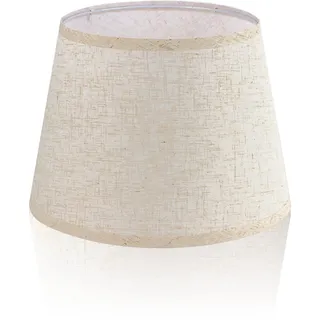 LgowithU Stoff Lampenschirm, Mittlerer Trommel Lampenschirm für Tischlampe Wandlampe Nachttischlampe und Stehlampe, Naturleinen Hardcover Handgefertigt, 12" x 12" x 8" Spider (Weiß-2)