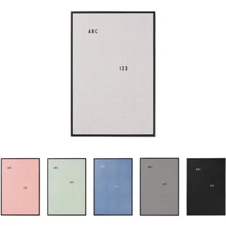 Design Letters Letterboard A2 Grau | Stecktafel 66x45 cm | Memoboard | Filz-Buchstabentafel zur Dekoration | Message Board für zimmer deko, büro deko, Wanddeko | Stecktafel Buchstaben | Memotafel