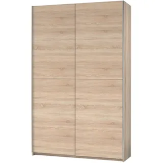 Pol-Power Schwebetürenschrank 125 x 195 x 38 cm Eiche