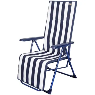 Aktive Klappbare Sonnenliege 5-fach Verstellbar 59 x 59 x 109 cm Blau/Weiß