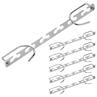 H&S Mehrfach Kleiderbügel Platzsparend - 6 in 1 Kleider Bügel aus Metall - Platzsparende Hosenbügel - Kleiderschrank Organizer hängend Verbindungshaken - Clothes Hangers
