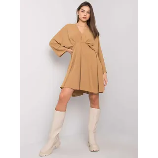 Italy moda Kleid Käppi dunkelbeige