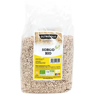 Oltresole, Entschältes weißes Bio-Sorghum 1 kg, Rohes Getreide, aus biologischem Anbau in Italien hergestellt, ideale Familienpackung