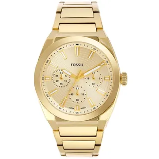 FOSSIL Everett Herrenuhr, Quarz-Chronographenwerk mit Edelstahl- oder Lederarmband