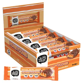 YuBi Honeycomb - 12er Pack - Proteinriegel - 99 Kalorien, proteinreich, ballaststoffreich, zuckerarm, glutenfrei und milchfrei - 420g