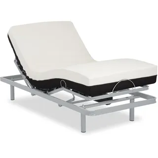 Gerialife - Lattenrost elektrisch verstellbar | Orthopädische matratze 20 cm. Visco Plus (80x190, drahtlose Kontrolle)