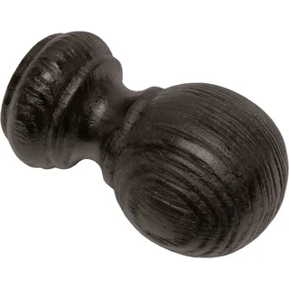 Gardinia Holz-Endknopf Country Kugel Ø 25 mm Kolonial gebürstet 2-er Pack