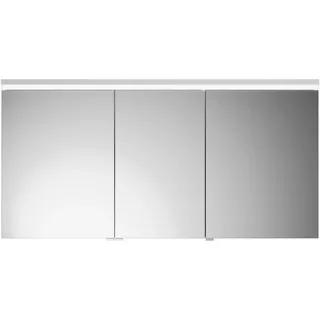 burgbad Lin20 Spiegelschrank LED-Beleuchtung, 3 Türen, mittlerer Tür Anschlag rechts, 1400x700x170mm, SPQK140LF5352, Farbe: Basaltgrau Matt mit Laserkante