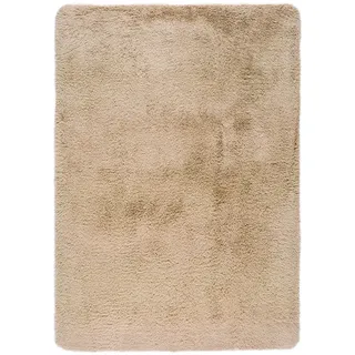 Atticgo Hochflorteppich Beige Alpaca 160/230 cm , Textil , Uni , Rechteckig , 160x230 cm , Oeko-Tex® Standard 100 , waschbar, antistatisch, leicht zusammenrollbar, rutschfeste Unterfläche , Teppiche und Böden, Teppiche, Hochflorteppiche & Shaggys