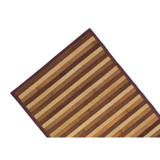 BIANCHERIAWEB Bambus Teppich Degradè Braun, Küchenläufer 50x120 cm, Küchenteppich rutschfest 100% Bambus, Kitchen Lane aus strapazierfähigem Material, nimmt Keine Flecken auf
