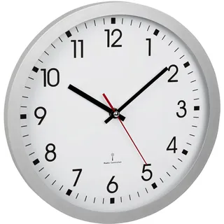 TFA Analoge Funk-Wanduhr 30,00 cm 60.3522.02 silber