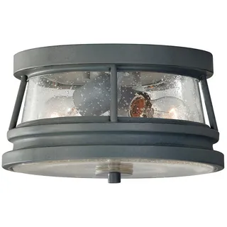 Elstead Lighting AUßENDECKENLEUCHTE , Dunkelgrau , Metall, Glas , 14.9 cm , Grüner Punkt, RoHS , Lampen & Leuchten, Leuchtenserien