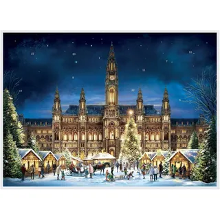 Richard Sellmer Verlag Adventskalender Rathaus Wien A3 Blau