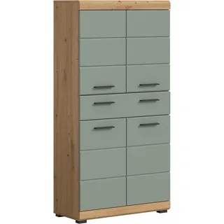 xonox.home Midischrank Scout 74 x 141 x 31 cm Salbeigrün