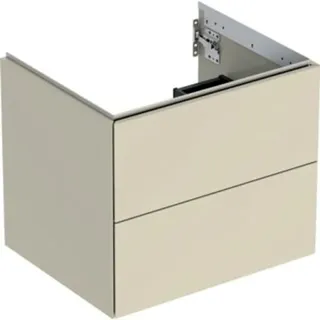 Geberit ONE Waschtischunterschrank, 2 Schubladen, 60 cm sandgrau/lackiert hochglanz 505261004