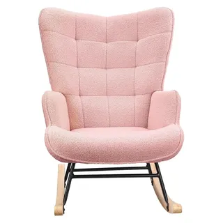 Hängesessel - Hängestuhl mit Gestell - Mit Kissen - Minimalistisch modern - Für Wohnzimmer/Schlafzimmer/Balkon - Einfache Montage - Rosa - Rosa