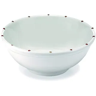 Zafferano Striche - Porzellan-Salatschüssel, Durchmesser 210 mm, Farbe Pois Braun, spülmaschinenfest bis 60° - Set 2 Stück