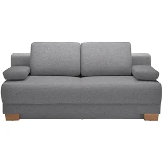 Novel Schlafsofa , Grau , Textil , Eiche , Füllung: Schaumstoff , 200x93x102 cm , Stoffauswahl, Schlafen auf Sitzhöhe, Rücken echt , Wohnzimmer, Sofas & Couches, Schlafsofas, Sonstige Schlafsofas
