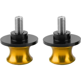 2pcs 8mm Motorrad CNC Heckständer Schwung Arm Spool Sliders Swingarm Spulen (Gold)