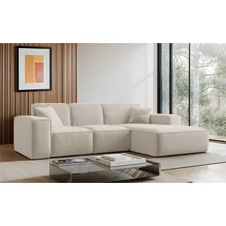 kaiser möbel Ecksofa L-Form Siena Stoff Maloy Beige Rechts - Beige