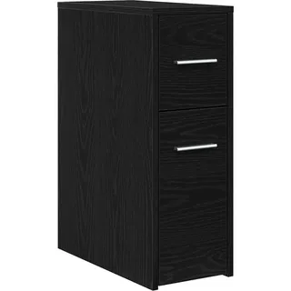 vidaXL Badezimmermöbel-Set Schwarz Eichen-Optik 22 x 44 x 61,5 cm - Schwarz