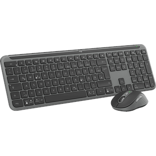 Logitech MK950 Signature Slim Combo, Tastatur & Maus Set, kabellos, Graphit