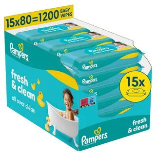 Pampers Fresh Clean Feuchttücher 15 Packungen St.