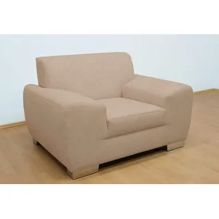 DOMO collection Sessel Ricardo Kunstleder/Mikrofaser 125 x 81 x 95 cm Beige