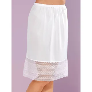 Unterrock WÄSCHEPUR, Damen, Gr. 52, weiß, 100% Polyester, unifarben, Röcke Unterrock
